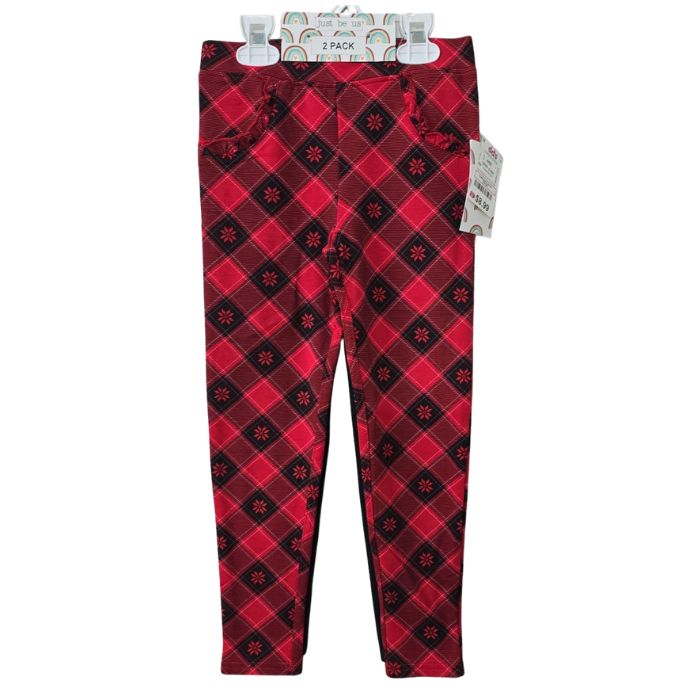 Girls 2 pcs pack lycra terry jeggings (4)